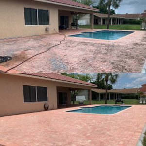 pool deck cleaning